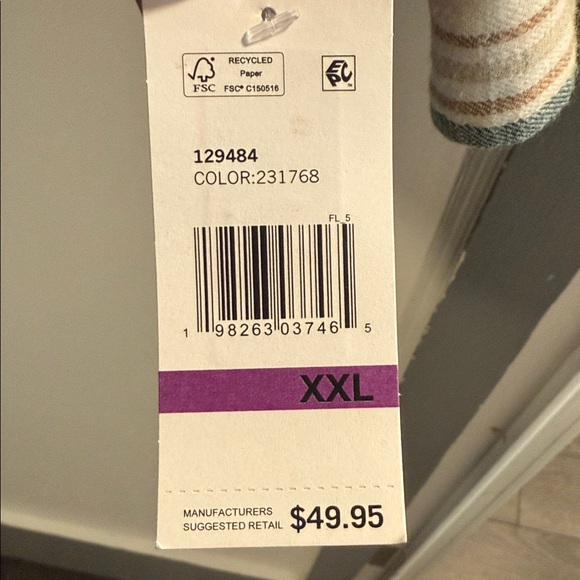 Aeropostale Beige and Green Plaid Men's Shirt - Picture 3 of 3